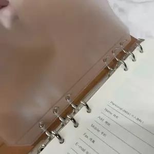 6공 A5 다이어리 반투명 현금 지퍼백 속지