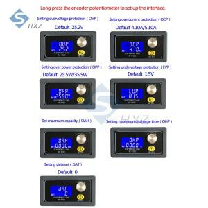 35W 25W 전자 부하 테스터 5-30V 5A 4A 조정(인코더 손잡이 포함) 배터리 용량 방전 실험실용 역방향 보호