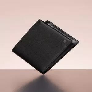 닥스 액세서리 26FW [반지갑][FELTON][펠튼] 블랙 가죽 DD로고 모던 클래식 DBWA6F833BK