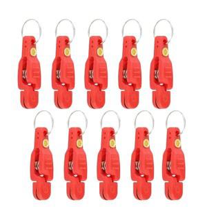 O자형 링이 있는 케프로빙 10pcs 낚싯줄 클립 해상 낚시 플래너 보드용 카이트 헤비 텐션 스냅 릴리스 다운리거 아웃리거 - 블랙