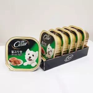 강아지껌 강아지 영양 간식 캔간식 시저 불고기 24개