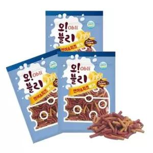 오블리 연어 치즈버거 100g 3P 애견 노즈워크 간식