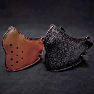 GPCR 오토바이 레트로 스타일 펑크 블랙 빈티지 HALLEY 타기 마스크 가죽