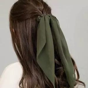 카키 리본곱창밴드 헤어슈슈 헤어악세사리