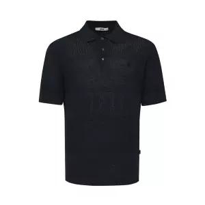 [닥스][26SS] 린넨혼방 블록 조직감 반팔 카라니트