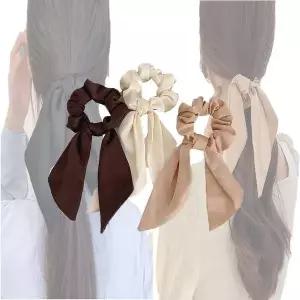 실크 리본 리본 스크런치 곱창밴드 헤어 묶음 머리끈