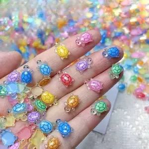 스쿱 행운의 야광 선물 네일 파츠 거북이 100개 행운템 미니