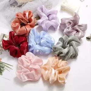 새틴 데일리 스타일리쉬 헤어 곱창 밴드 머리 헤어 끈