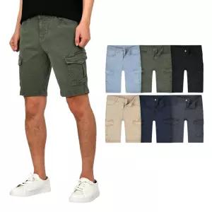 남자 여름 피치 카고 면 반바지 6컬러 HC813