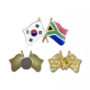 [아트박스]/로고마크 한국-남아프리카 공화국 국기교차 뱃지 핀형