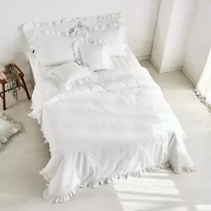 [롯데백화점]헤지스홈 고밀도리센 화이트[4온스]퀼트이불 퀸(200x230cm)