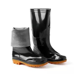 작업용 레인부츠 검은 일장화 남성용 270mm 무릎 농사