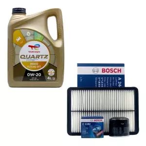 니로 하이브리드 엔진오일 토탈쿼츠 9000 퓨처 0W20 4리터 보쉬 오일필터 에어필터