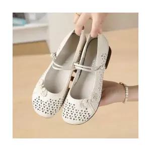 여성 러블리 신발 스트랩 샌들 봄여름 빈티지 구두 진피 컴포트 펀칭 통기동 소프트솔 로퍼 다올2