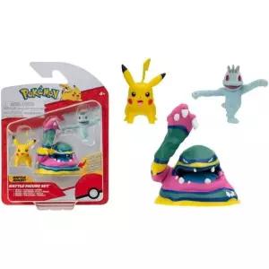 포켓몬 클립앤고 몬스터볼 피규어 세트 피카츄 알로라질뻐기 알통몬 3종 팩 포켓몬스터 스티커 증정