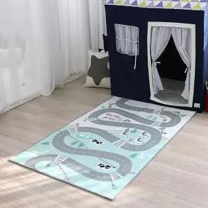 사각카페트 유아 사계절 자동차도로 방꾸미기 놀이매트 팜로드