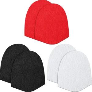 윈드크림 3켤레 볼링 신발 슬라이드 밑창 액세서리 교체 펠트 패드 남성용 레드 블랙 화이트 원 사이즈