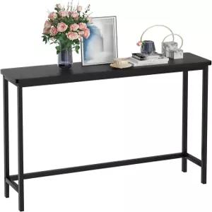 바미아 콘솔 테이블 입구 좁은 소파 39인치 대나무 복도 거실 침실 로비 블랙