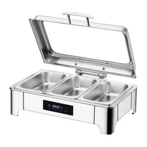 보온팬 스테인리스 챠핑디쉬 플립 단열 부페 조식