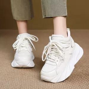 여친 캐주얼 가을 아이템 트렌디 신발 스니커즈 두층소가죽 플랫 화 단화 키높이 HT3