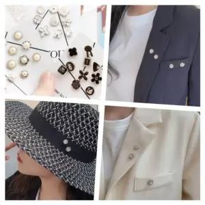 매너 W-13 오픈 패션 단추 방지 뱃지 코사지 브로치 1 gZw9+8cSz