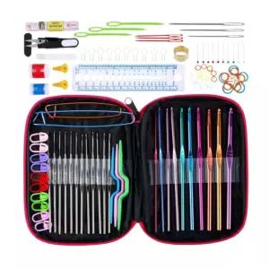 뜨개질 100P 부속 풀세트 코바늘 골무 바늘 홀더 핀 초보뜨개질 뜨개질세트
