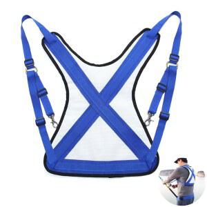 프르디 낚시 어깨 허리 하네스, 조절 가능한 격투 벨트 바다 낚싯대 홀더 조끼, 소형, 파란색 낚시용