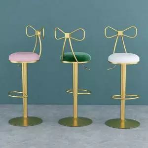 높낮이조절 홈바의자 높은 바체어 빠텐 바텐의자 골드