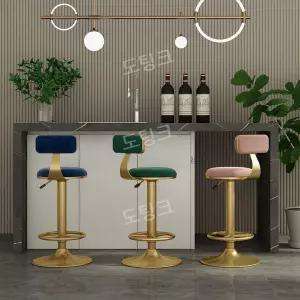 홈바 등받이 의자 높이조절 낮은 체어 북유럽 리프트 회전 라운드 아일랜드식탁