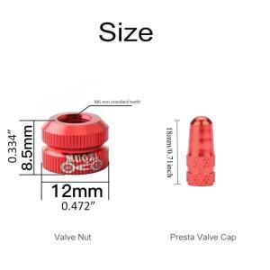 알루미늄 합금 밸브 캡포함 자전거 타이어 너트 세트 프레스타 슈레더 노즐 휠 튜브 보호 나사 먼지 커버