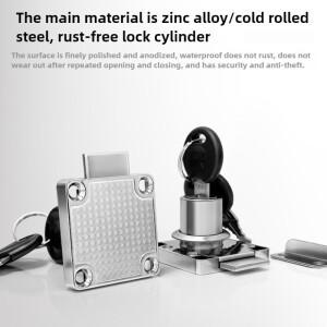 캐비닛 서랍 래치 잠금 장치, 가구 문짝 하드웨어 책상 옷장 침대 옆 책장 단단한 1 세트