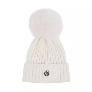 [몽클레르] 로고 패치 폼폼 비니 154662723