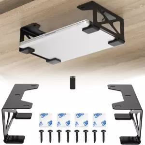 와이언 언더 데스크 노트북 마운트 맥북 미니 PC 엑스박스 시리즈 S 원 S/X 저장 호환되는 메탈 선반 홀더