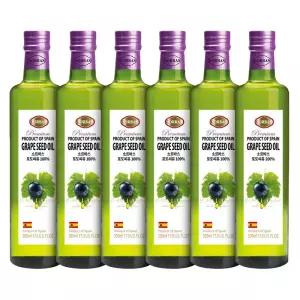 소르G (스티로폼포장) 포도씨유 500ml 6병