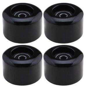 아이디어 4PCS 롤러 스케이트 바퀴 만들기, 지름 54mm, 경도 80A, 쿼드 교체 바퀴, 검은색, ABEC-9 베어링, 4팩