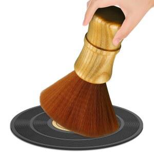 LP 턴테이블 정전기 바늘 청소 손잡이 나무 제거를 먼지 방지 부드러운 레코드 축음기 브러시 브러시 위한 비닐 CD