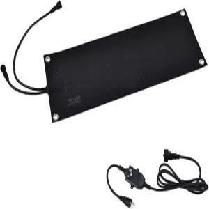 Luxzozql 가열식 눈 녹임 매트 1개 미끄럼 방지 고무 야외 10 x 30개 및 얼음 FOI 겨울 계단 산책로 진입로