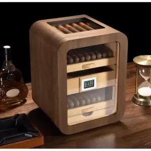 시가휴미더 대용량 시가 월넛 온도 케이스 조절 박스