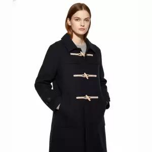 리 LEE 울 블렌드 롱 더플 코트 네이비 떡볶이 코트