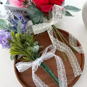 (이거찜) 레이스 리본 선물포장 꽃다발포장리본 22M 리본도매 리본재료