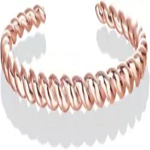 파보이 골드 도금 트위스트 청키 뱅글 팔찌 14K 가벼운 일상용 주얼리