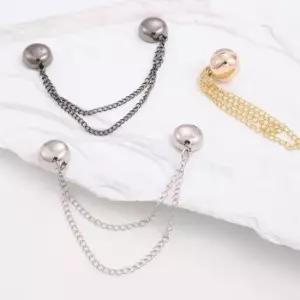 핀뱃지 자석단추 소매접기 옷여밈 브로치 4P