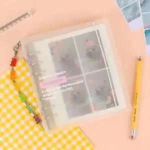 [문구/오피스] A6 6공 PP 정사각 바인더커버 3P 다이어리 스티커북