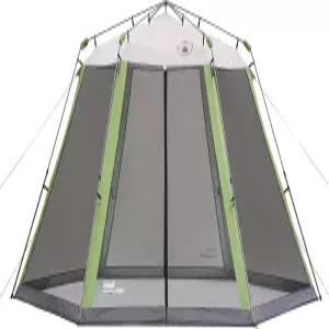 콜먼 스카이로지 10x10/15x13피트 휴대용 스크린 쉘터와 1분 설정으로 벌레 없는 라운지를 제공하는 캐노피