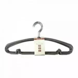 [JED] 의류걸이 브라운 옷걸이 외투용 코팅 곡선형