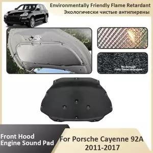 호환  포르쉐 카이엔 92A E2 MK2 2011 2012 2013 2014 2015 2016 2017용 프론트 후드 엔진 방열 방음 매트