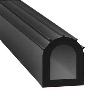 호환  고무 도장 스트립 D 모양 자동차 날씨 스트리핑 RV 슬라이드 아웃 도장 자체 접착 고무 날씨 도장 자