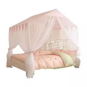 공주침대 모기장 사각 커튼 천장 폴대 커튼식 궁전 레이스
