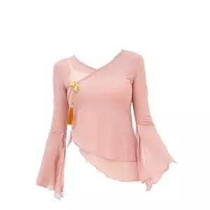 나팔소매 댄스복 무용복 단체 공연의상 공연복 상의 티셔츠 현대무용 사교