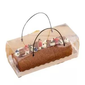투명 선물상자 파운드케이크 포장박스 가죽손잡이 답례품 케이크박스 투명포장